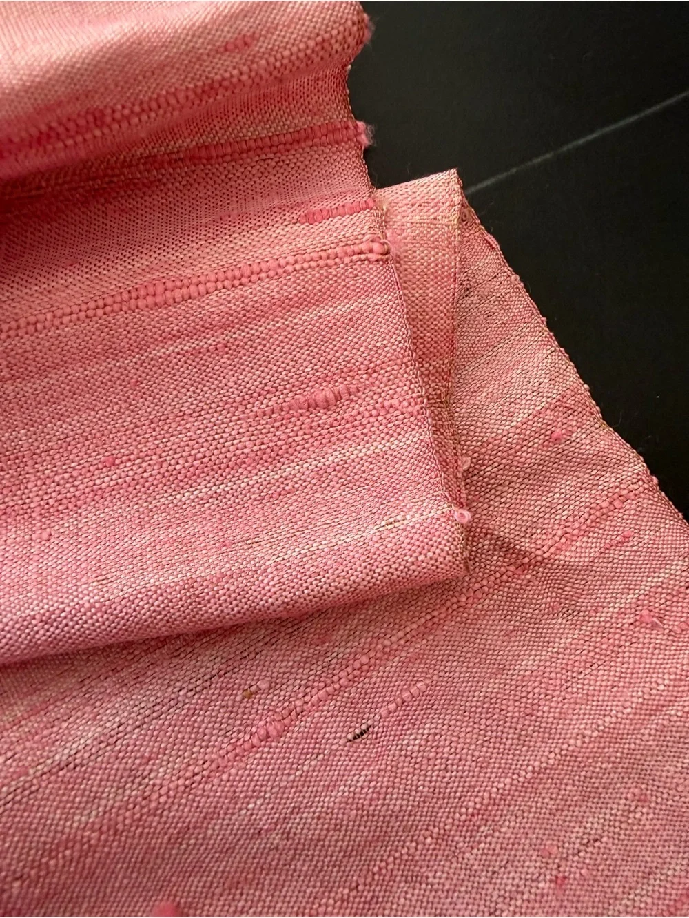 Pink Handwoven Silk Scarf